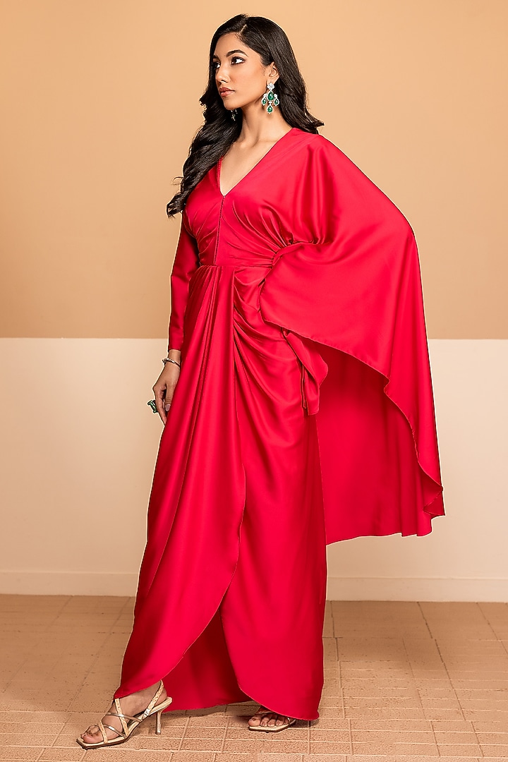 Hot Pink Imported Satin Maxi Summer Dress by Kelaayah at Pernia's Pop Up Shop