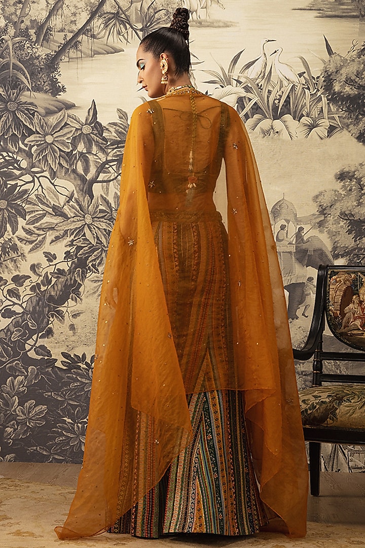 Bottle Green Embroidered Wedding Sharara Set by Kalista at Pernia's Pop Up Shop