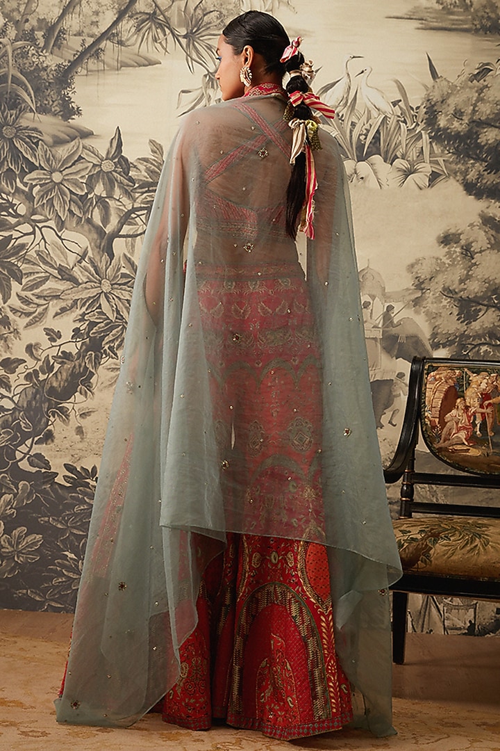Multi-Colored Embroidered Wedding Sharara Set by Kalista at Pernia's Pop Up Shop