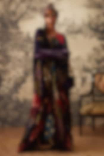 Midnight Blue Printed Kaftan by Kalista at Pernia's Pop Up Shop