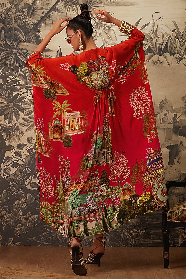 Multi - Colored Printed Kaftan by Kalista at Pernia's Pop Up Shop