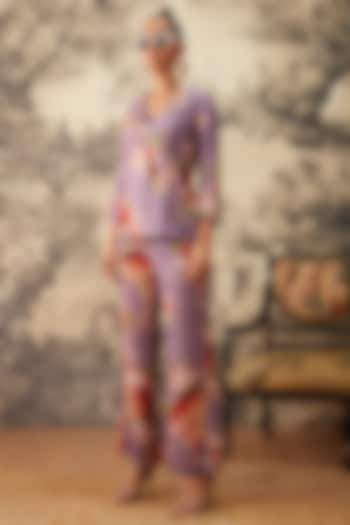 Lavender Botanical Printed Co-Ord Set by Kalista at Pernia's Pop Up Shop