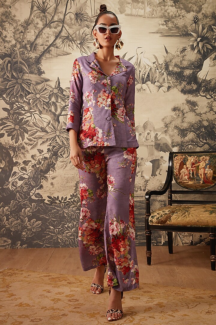 Lavender Botanical Printed Co-Ord Set by Kalista at Pernia's Pop Up Shop