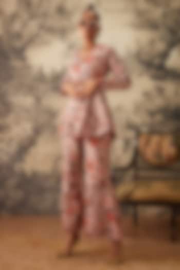 Blush Pink Peplum Style Co-Ord Set by Kalista at Pernia's Pop Up Shop