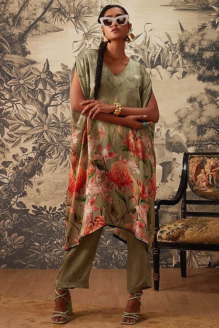 Sage Green Kaftan Set by Kalista at Pernia's Pop Up Shop