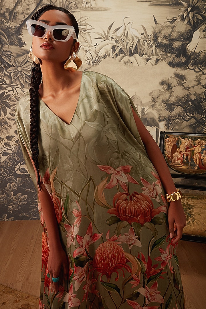 Sage Green Kaftan Set by Kalista at Pernia's Pop Up Shop