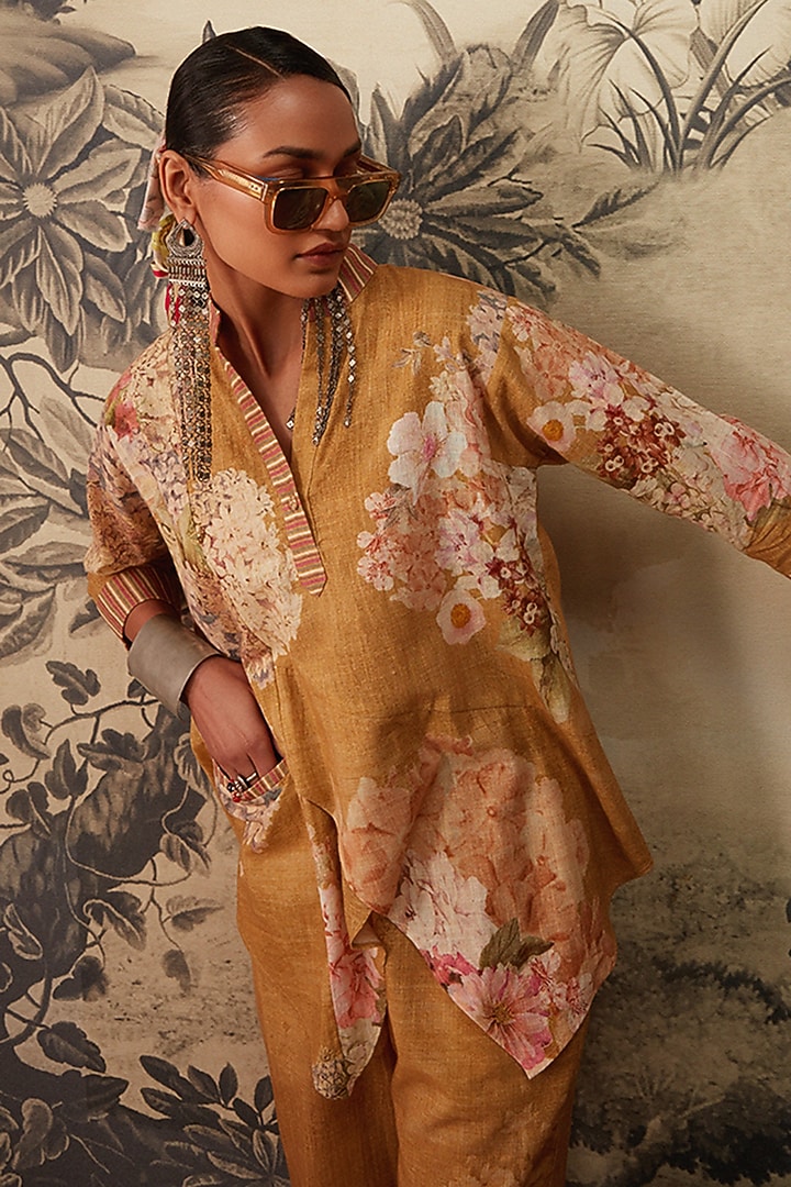 Mustard Asymmetrical Tunic Set by Kalista at Pernia's Pop Up Shop