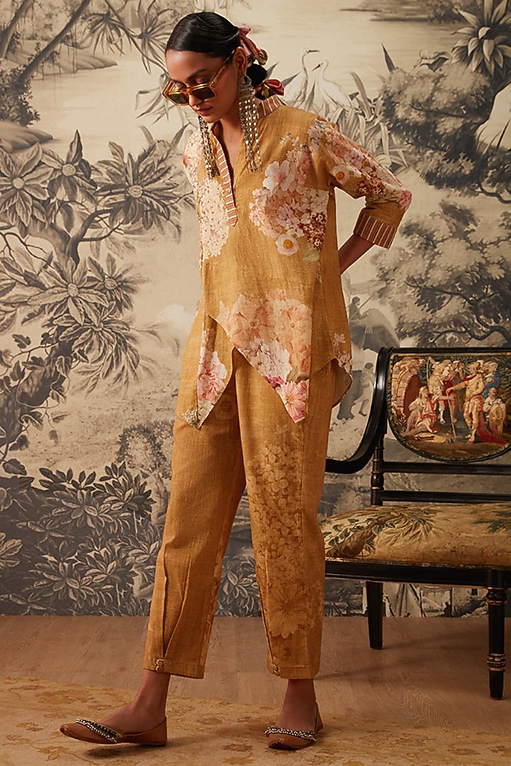 Mustard Asymmetrical Tunic Set by Kalista at Pernia's Pop Up Shop