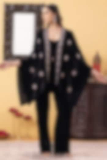 Black Velvet Jumpsuit by KM By Kavita at Pernia's Pop Up Shop