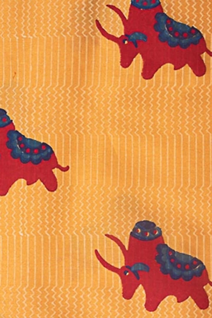 Mango Cotton Printed Kurta Set For Boys by Krishna Mehta Kids at Pernia's Pop Up Shop