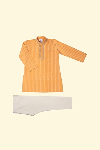 Mango Printed Kurta Set For Boys by Krishna Mehta Kids