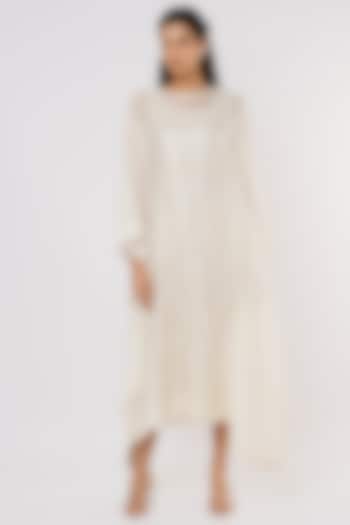 Off-White Embroidered Kaftan With Inner by Komal Shah