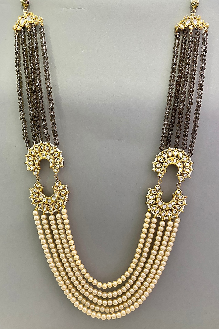Gold Plated Pearls Necklace by Just Shraddha at Pernia's Pop Up Shop