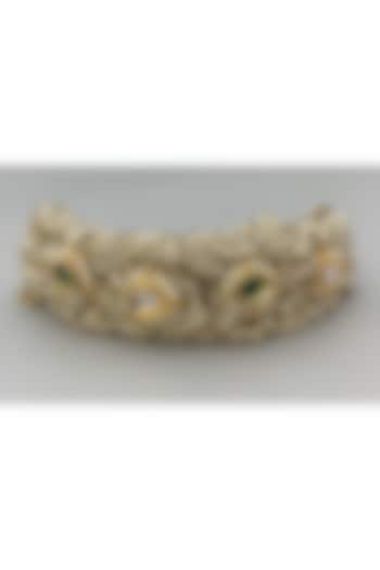 Gold Plated Kundans Bracelet by Just Shraddha