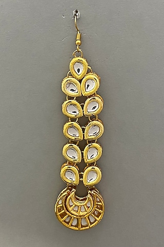 Gold Plated kundan Maang Tikka by Just Shraddha