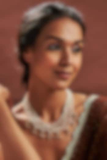 Gold Plated Pearl & Semi Stones Multi-Layered Necklace by Just Shraddha at Pernia's Pop Up Shop