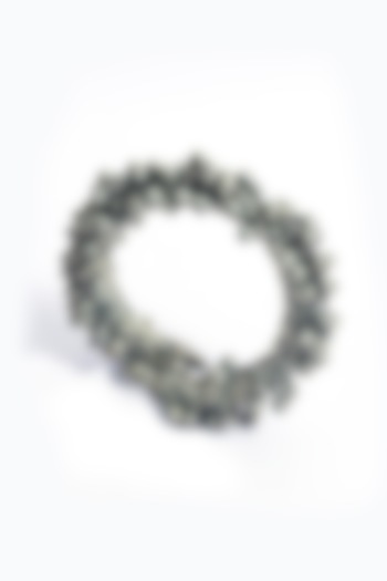 Oxidised Silver Finish Ghungroo Bracelet by Just Shraddha