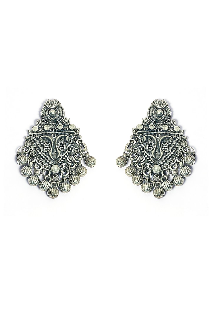 Oxidised Finish Dangler Earrings by Just Shraddha at Pernia's Pop Up Shop