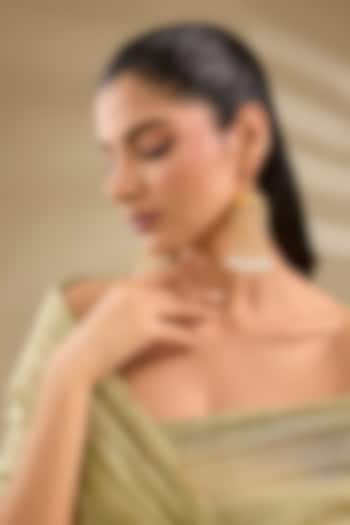 Gold Plated Pearl Jhumka Earrings by Just Shraddha at Pernia's Pop Up Shop