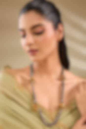Two Tone Finish Long Chain Necklace by Just Shraddha at Pernia's Pop Up Shop