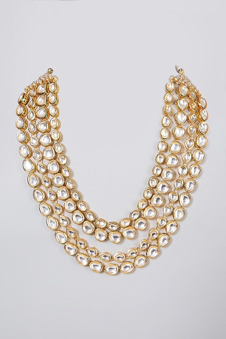 Gold Plated Four Liner Necklace by Just Shraddha