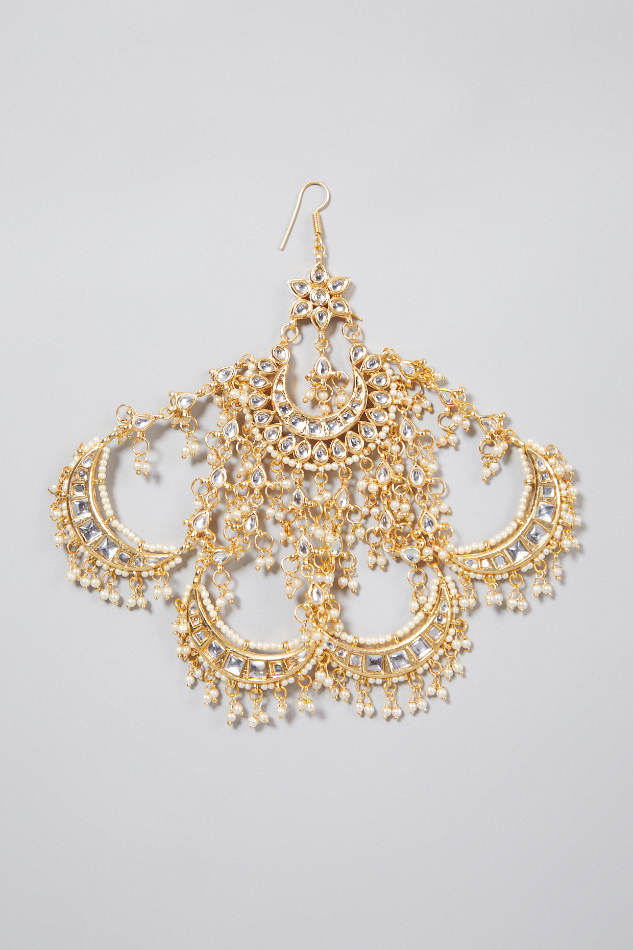 Gold Plated Pearls Chand Pasa by Just Shraddha