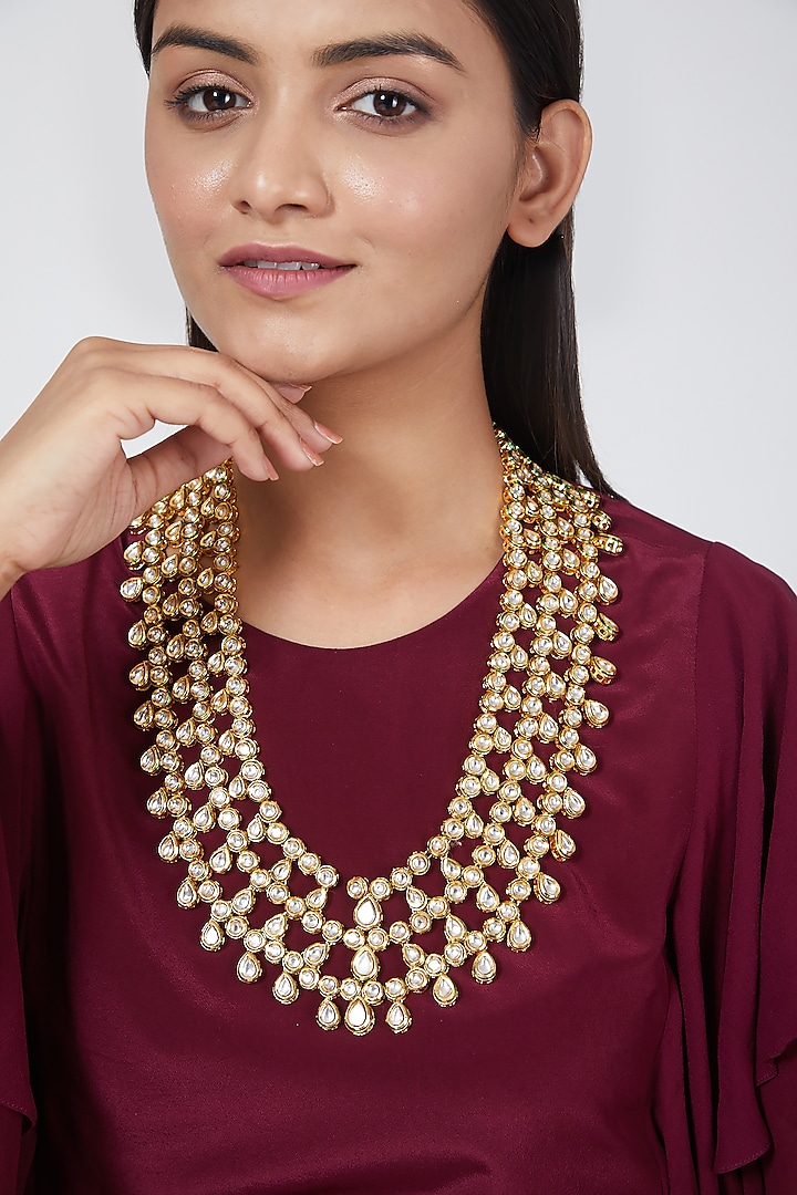Gold Plated Long Necklace by Just Shraddha
