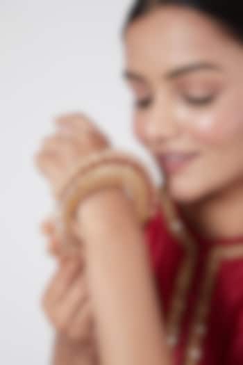Gold Plated Meenakari Bangle by Just Shraddha at Pernia's Pop Up Shop