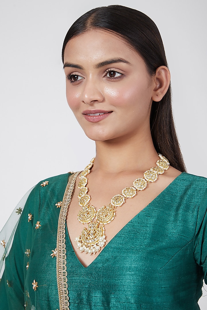 Gold Plated Long Necklace by Just Shraddha