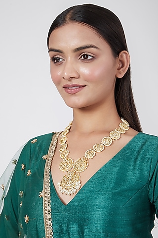 Gold Plated Long Necklace by Just Shraddha