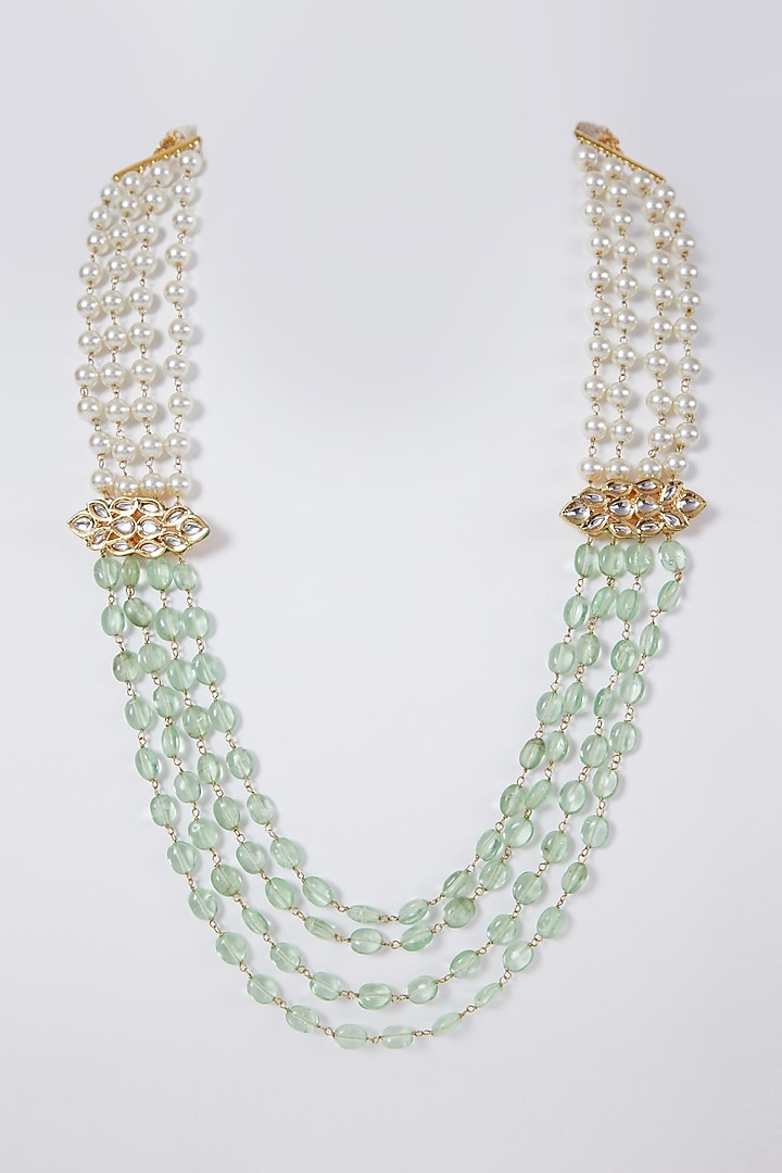 Golf Plated Pearls Mala by Just Shraddha at Pernia's Pop Up Shop