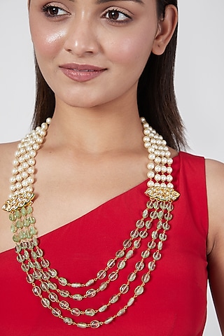Golf Plated Pearls Mala by Just Shraddha