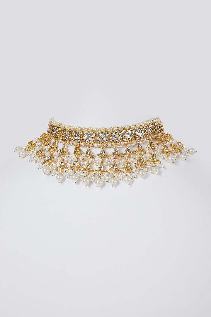 Gold Plated Choker Necklace by Just Shraddha at Pernia's Pop Up Shop