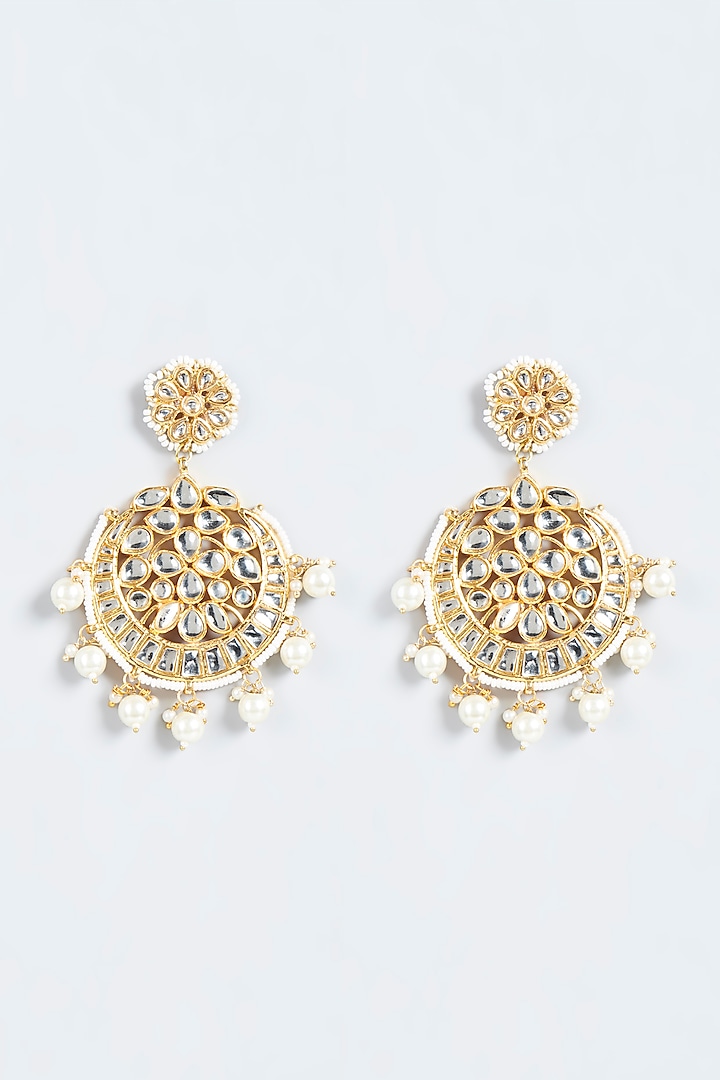 Gold Plated Pearl Earrings by Just Shraddha
