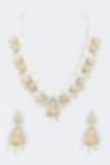 Gold Plated Meenakari Necklace Set by Just Shraddha