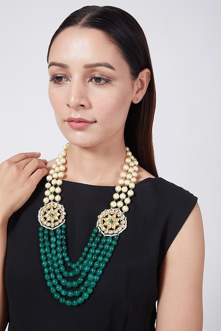 Gold Plated Meenakari Necklace by Just Shraddha