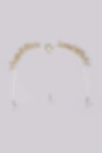 Gold Plated Kundan Polki & Pearl Mathapatti by Just Shraddha at Pernia's Pop Up Shop