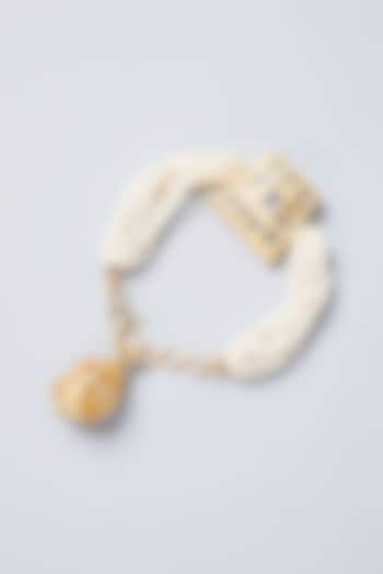 Gold Plated Pearl Bracelet by Just Shraddha at Pernia's Pop Up Shop