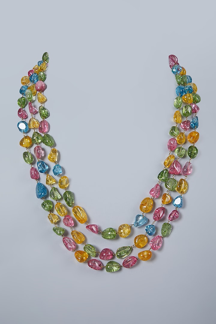 Multi Colored Layered Necklace by Just Shraddha at Pernia's Pop Up Shop