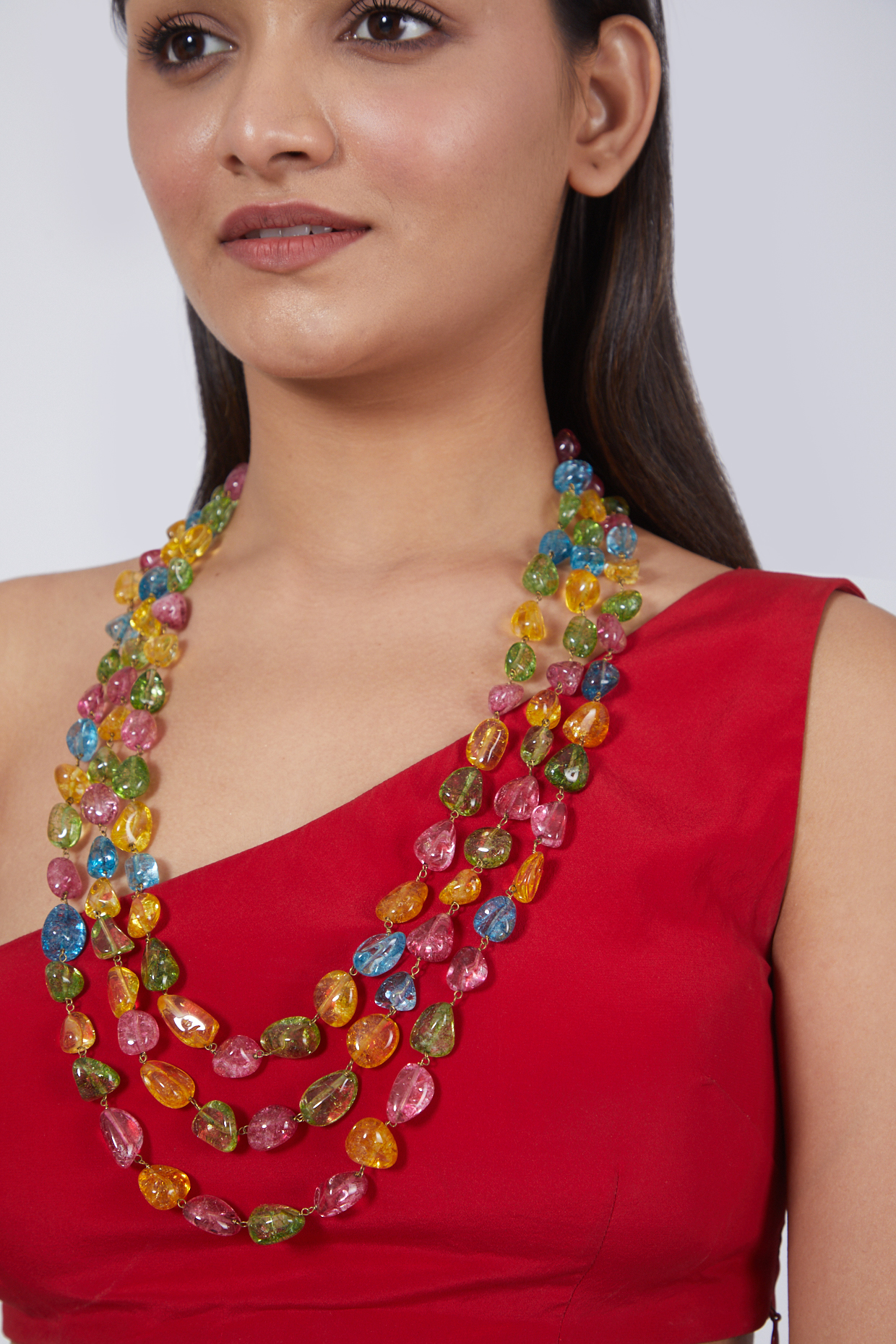 Multi Colored Layered Necklace by Just Shraddha at Pernia's Pop Up Shop