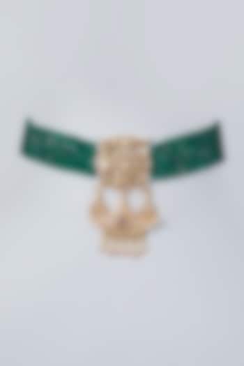 Gold Plated Kundan Polki Choker Necklace by Just Shraddha at Pernia's Pop Up Shop