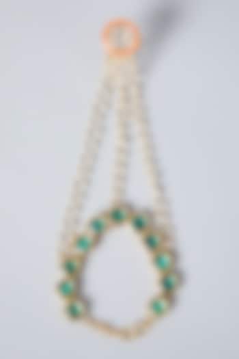 Gold Plated Kundan Polki Hathphool by Just Shraddha at Pernia's Pop Up Shop