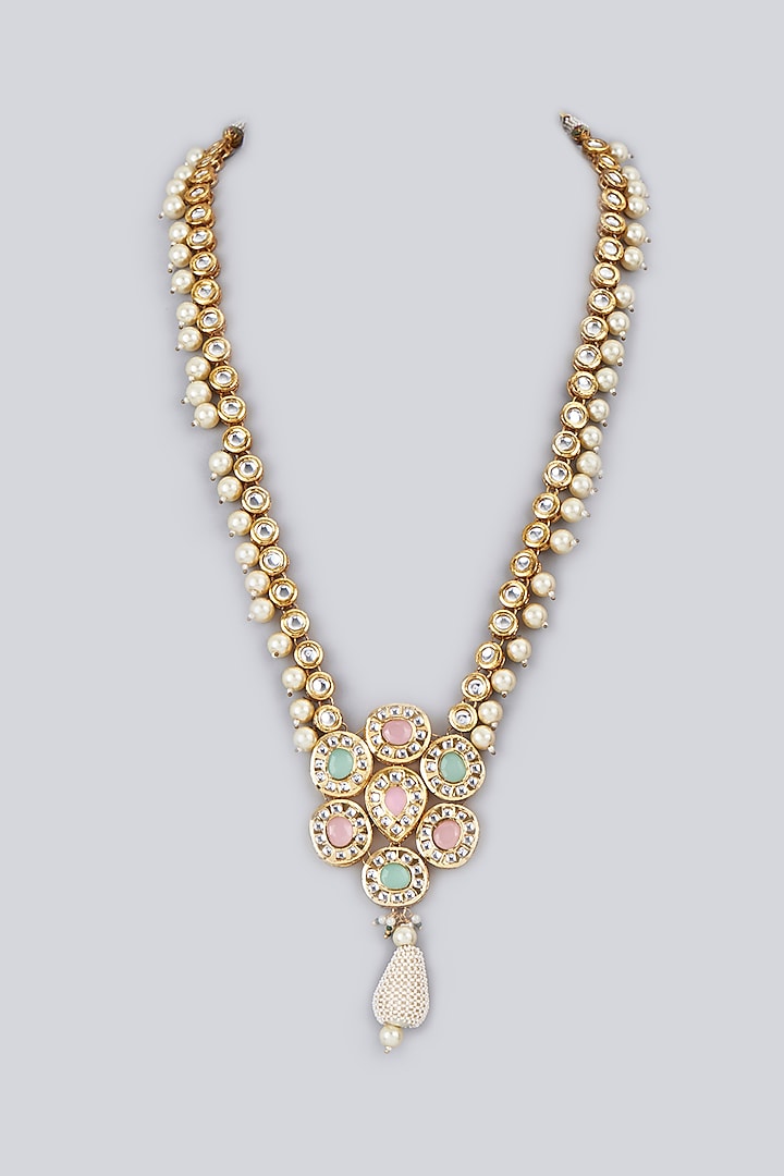 Gold Plated Pendant Necklace by Just Shraddha at Pernia's Pop Up Shop