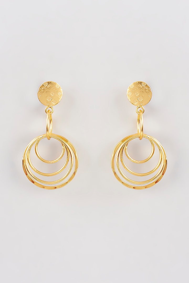 Gold Plated Dangler Earrings by Just Shraddha at Pernia's Pop Up Shop