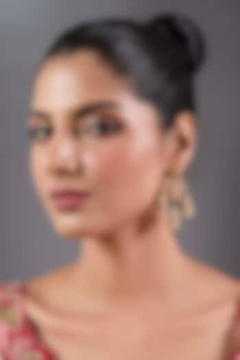Gold Plated Kundan Polki & Multi-Colored Stone Dangler Earrings by Just Shraddha at Pernia's Pop Up Shop
