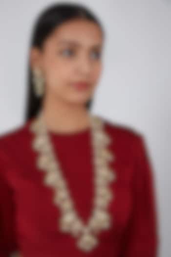 Gold Plated Pearl Necklace Set by Just Shraddha at Pernia's Pop Up Shop