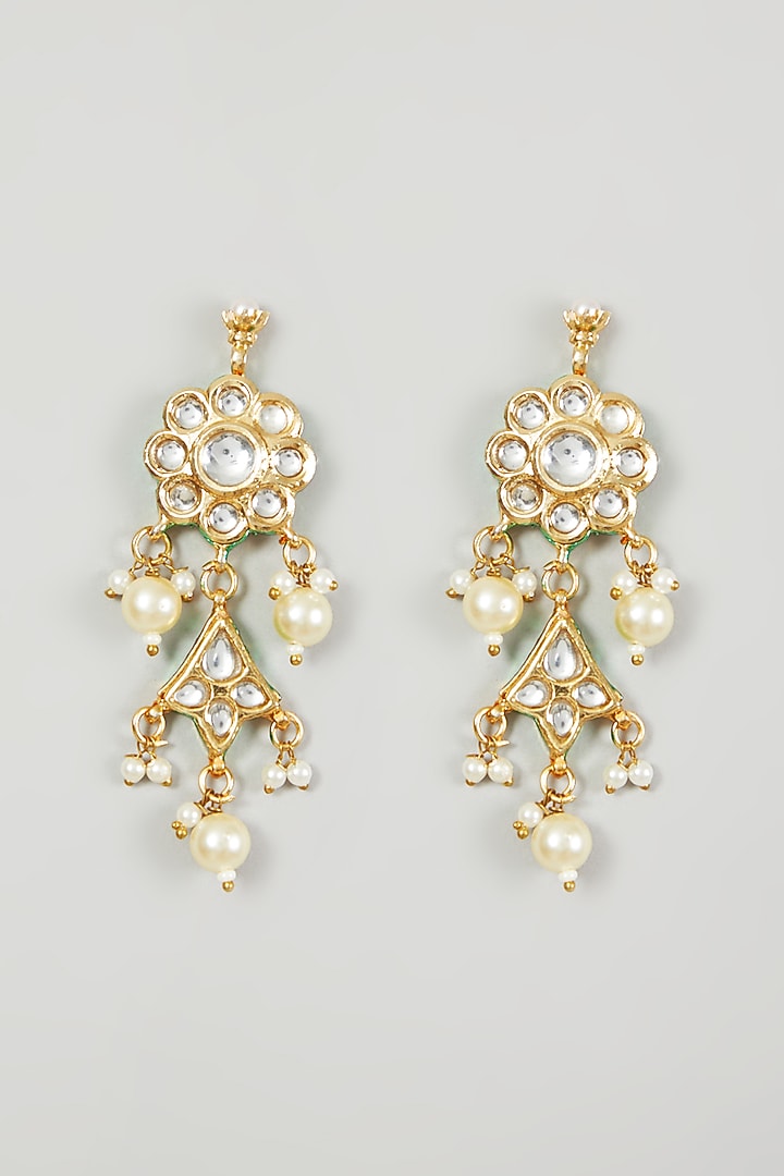 Gold Plated Pearl Necklace Set by Just Shraddha at Pernia's Pop Up Shop