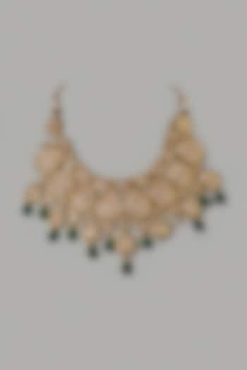 Gold Plated Kundan Polki Bridal Choker Necklace by Just Shraddha