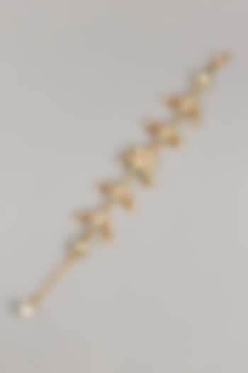 Gold Plated Kundan Polki & Multi-Colored Stone Bracelet by Just Shraddha at Pernia's Pop Up Shop