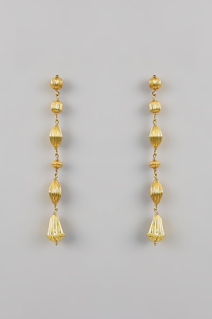 Gold Plated Dangler Earrings by Just Shraddha at Pernia's Pop Up Shop